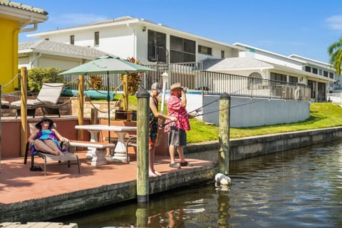 Fish right off the dock into the Gulf Access Rubicon Canal … lots to catch!
