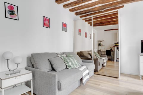 The living area with ample storage space