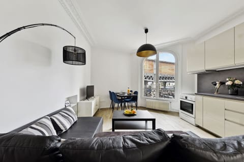 The open-plan living, kitchen and dining area