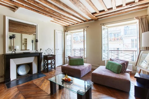 The open-plan living and dining area