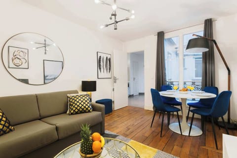 The open-plan living and dining area