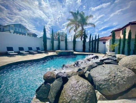 Lounge by the pool just outside your door! Side Note: There is NO fountain