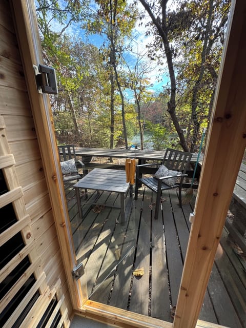 View of the lake during your relaxing sauna session