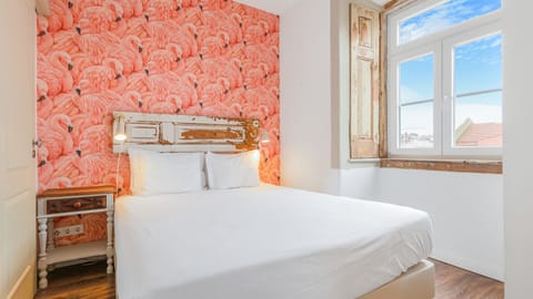 Unwind is this bedroom adorned with vibrant wallpaper and repurposed classical furniture.
#decor #comfort #portugal #pt #lisbon