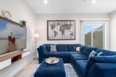 Relax with a movie night in plenty of comfy, plush seating.