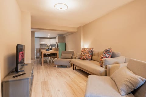 The Open Plan Living Space: put your feet up after a busy day exploring the local area and watch a film on the Smart TV.  The sofas also convert into sofa beds.