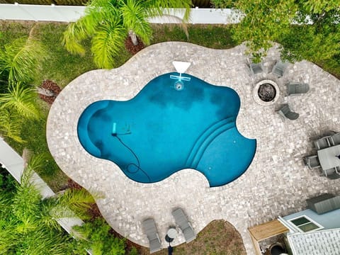 Aerial view of the pool