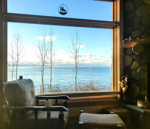 Lake front living room