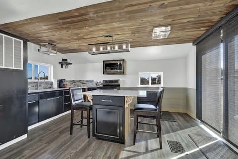 Island seating for two.