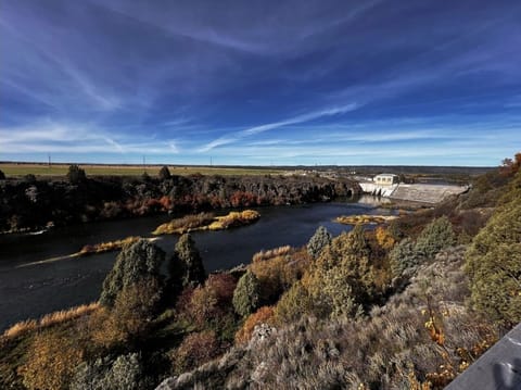 Wade fishing in the river