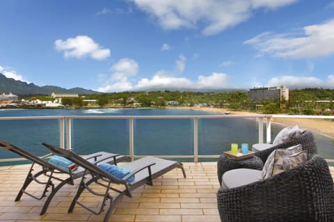 Extra large deck 50 feet wrap around views in every direction. New dining table