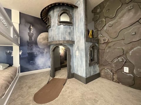 The kiddo's will remember this "Fairytale castle" and bunk room long after the vacation is over.