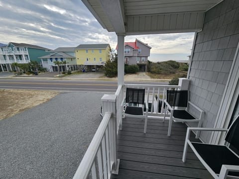 private porch on corner unit