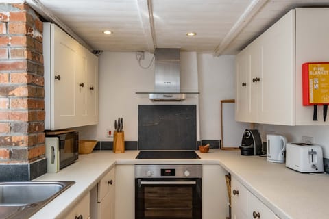 Fridge, dishwasher, electric kettle, toaster