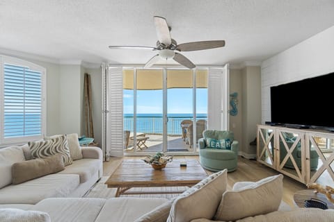 Condo, Multiple Beds (Beach Colony East 15B-Penthouse) | Living area | TV