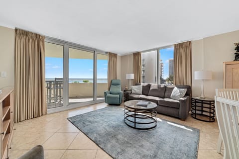 Condo, 1 King Bed with Sofa bed (Perdido Sun 214) | Living area | TV