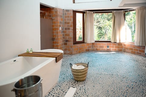 Hair dryer, bathrobes, slippers, towels