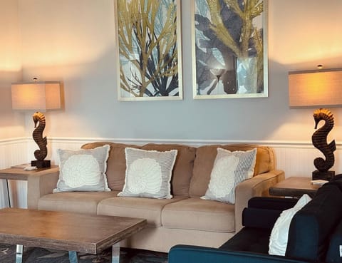 Salty Beaches living room with sofa bed