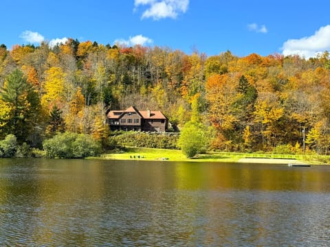 Lake house with private beach area