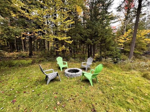 Firepit with wood provided
