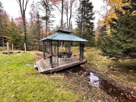 Gazebo over a stream