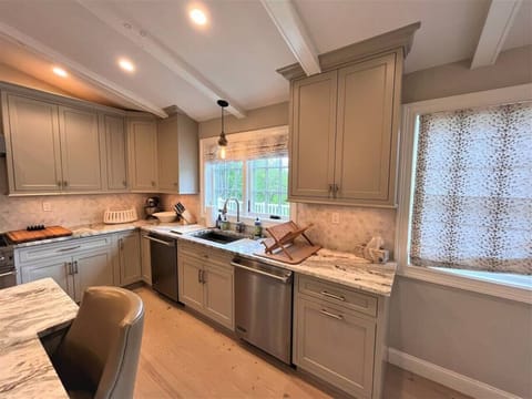 Prep and cleaning area. 2 full size dishwashers.