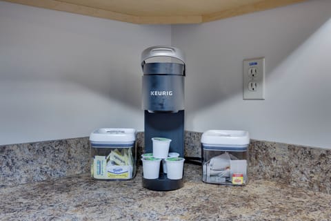 Enjoy a nice cup of coffee on a snow morning