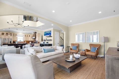 Spacious seating in living room area