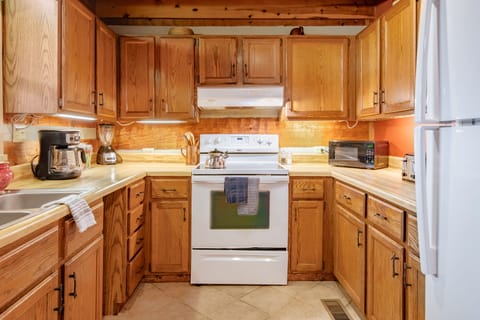 Kitchen is fully equipped.