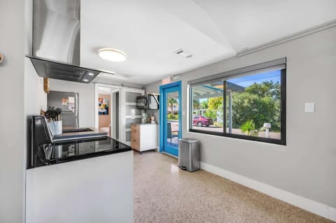 *We have added a rolling kitchen island with storage. This allows for more prep space during your stay*