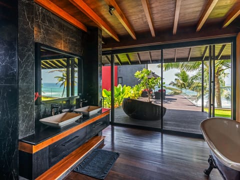 Presidential Penthouse, Patio, Ocean View | Bathroom | Hair dryer, bathrobes, slippers, towels