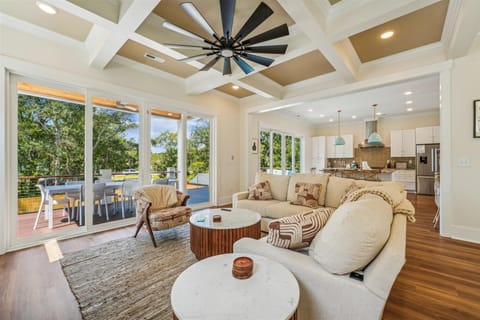 Sink into these comfy sofas and enjoy a family movie night.