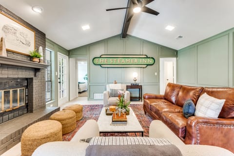 Welcome to the Steamer! In every room, you'll find odes to vintage world travel.