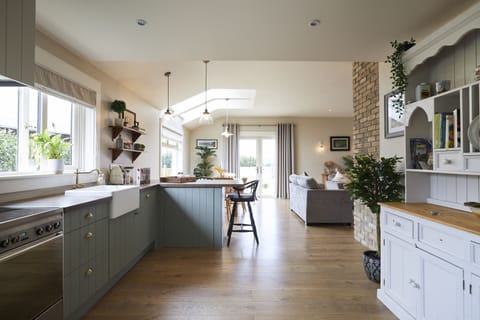 Spacious open plan kitchen dining area