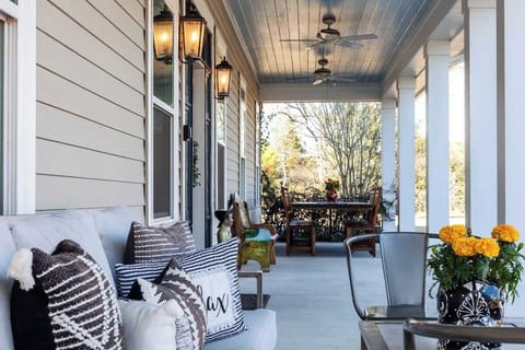 Enjoy a family meal at the outdoor dining table or a cup of coffee on the porch!