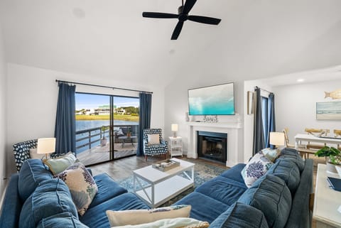 Living Area with Lake Views