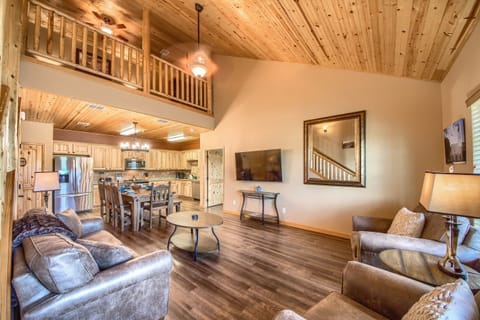 The open floor plan is perfect for big groups