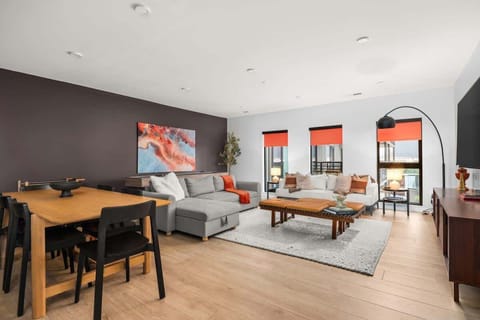 Open concept living room, dining area, and kitchen