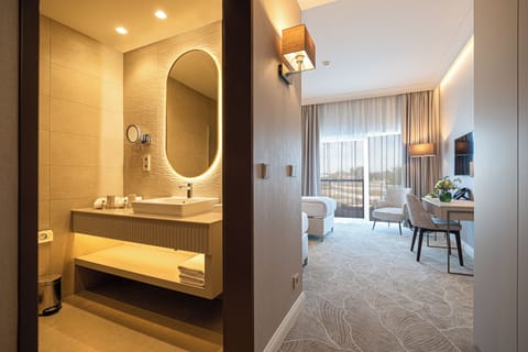 Free toiletries, hair dryer, slippers, towels