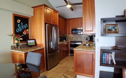 Updated kitchen and coffee bar