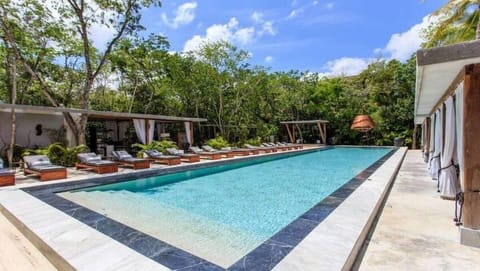 Float your cares away in the spectacular central pool.