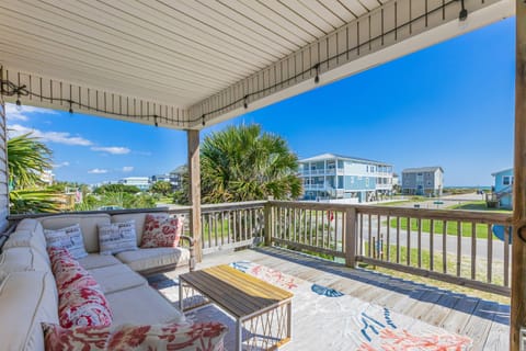From the front deck, you can see just how close you are to the beach access. No parking fees!