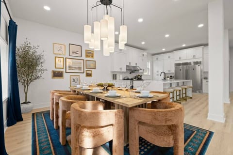 Gather around our spacious 10-seat dining table.