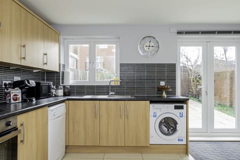 Our kitchen offers a clean, organized space with all the essentials for a worry-free cooking experience.
