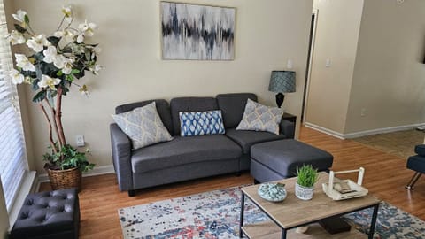 Cozy sofa in living room