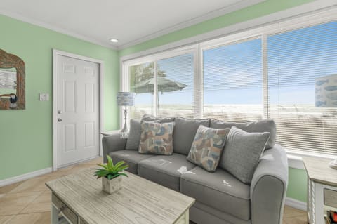 Enjoy beachfront views of Longboat Key right outside your window.