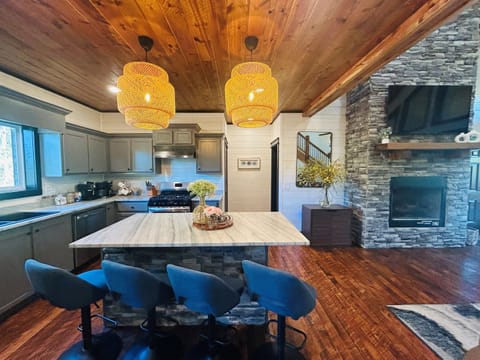 Prepare delicious meals in the fully equipped kitchen, complete with a coffee maker