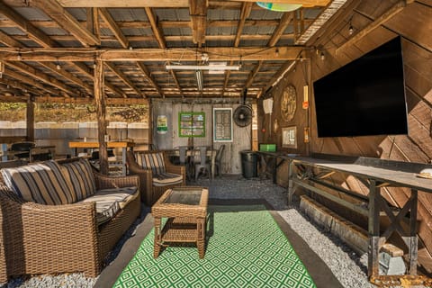 65 inch outdoor TV and bluetooth speakers with amplifier