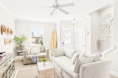 Our modern great room is located on the first floor.  