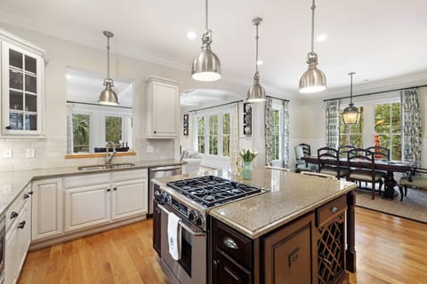 Modern kitchen with stainless appliances